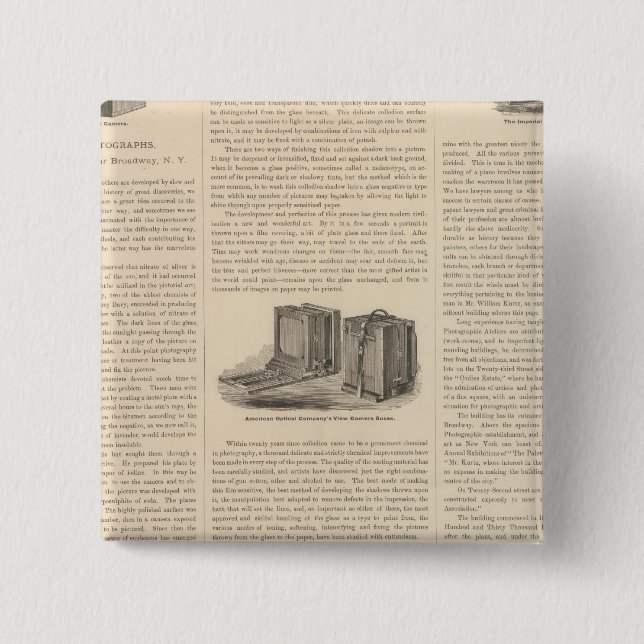 Kurtz, Photographs Pinback Button (Front)