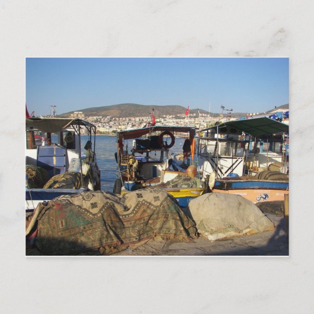 Kusadasi Fishing Harbor Postcard (Front)