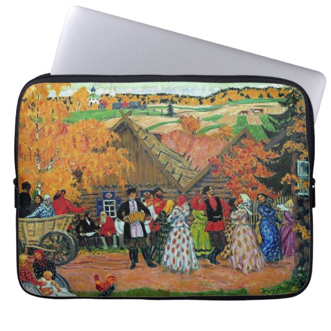 Kustodiev - Village Holiday, Laptop Sleeve (Front)