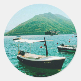 Kuststaden Perast, Montenegro Classic Round Sticker