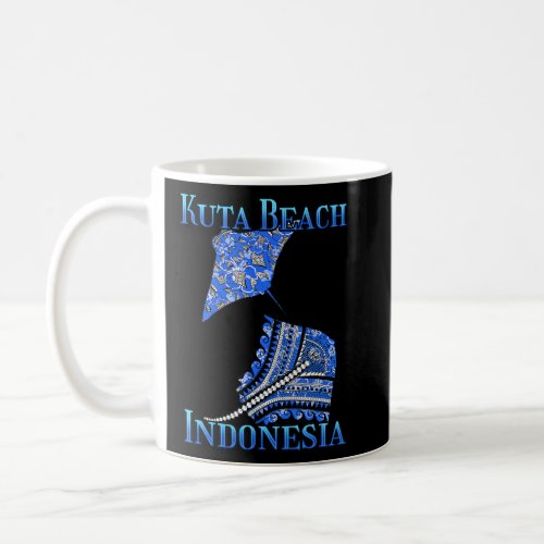 Kuta Beach Indonesia Vacation Tribal Stingray  Coffee Mug