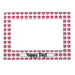 Kute Kitty | Red Flower on White with quote Magnetic Frame