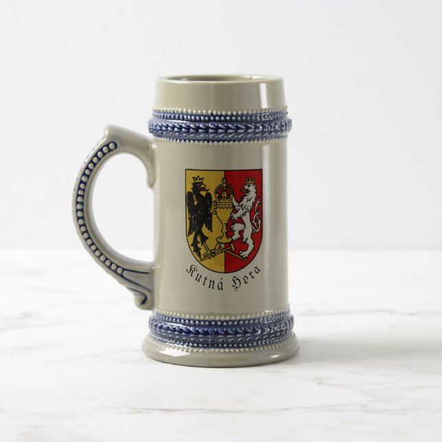 Kutná Hora coat of arms, Czech Republic Beer Stein (Left)