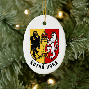 Kutná Hora coat of arms, Czech Republic Ceramic Ornament