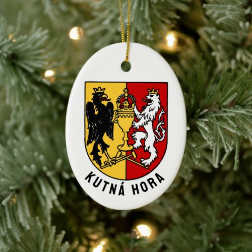 Kutn Hora coat of arms Czech Republic Ceramic Ornament