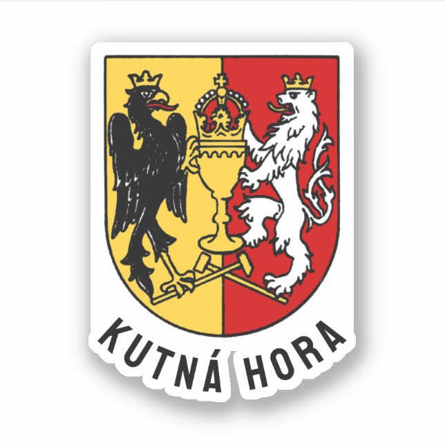 Kutná Hora coat of arms, Czech Republic Sticker (Front)