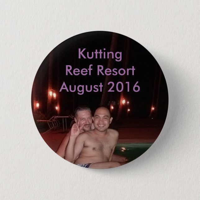 Kutting Reef Resort August 2016 Pinback Button (Front)