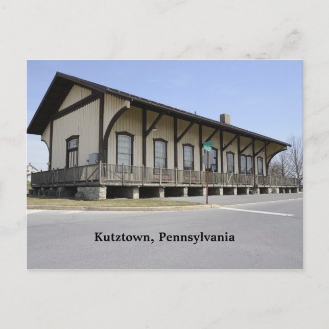 Kutztown train station postcard (Front)