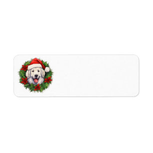 Kuvasz Christmas Wreath Label