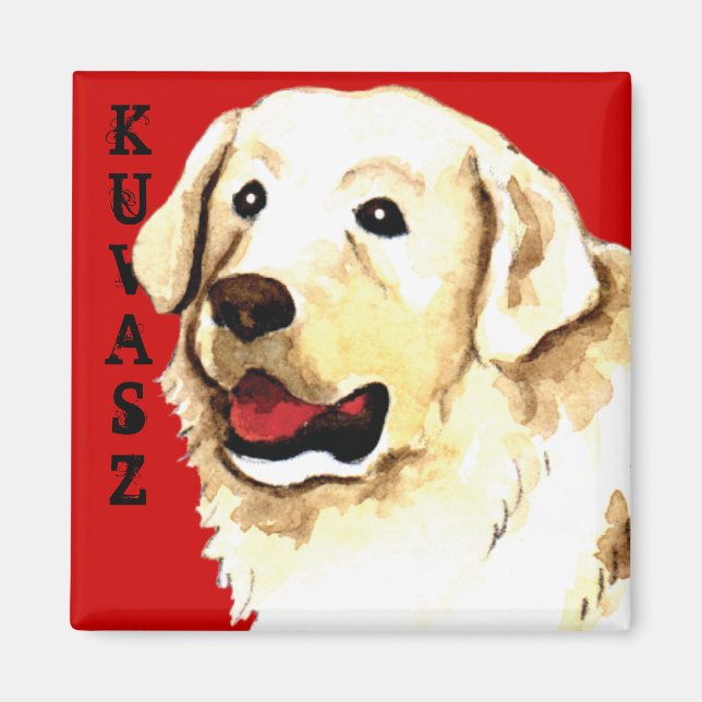 Kuvasz Color Block Magnet (Front)