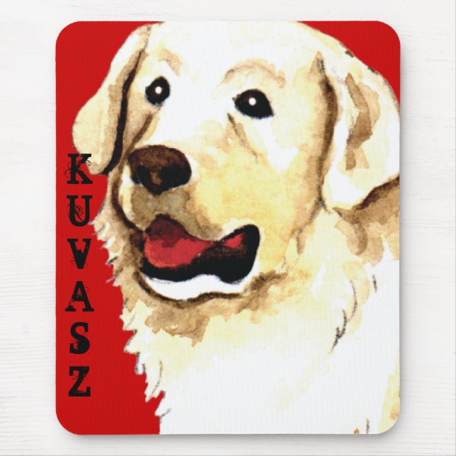 Kuvasz Color Block Mouse Pad (Front)
