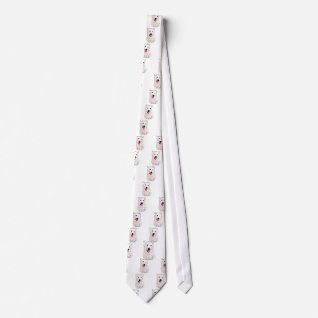 Kuvasz Dad 2 Neck Tie (Front)