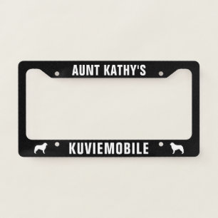 Kuvasz Dog Breed Silhouettes Kuviemobile Custom License Plate Frame