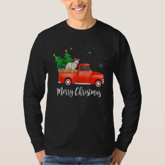 Kuvasz Dog Riding Red Truck Christmas Tree Xmas Do T-Shirt