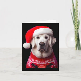 Kuvasz Dog With Santa Hat Christmas Xmas Owner Lov Card