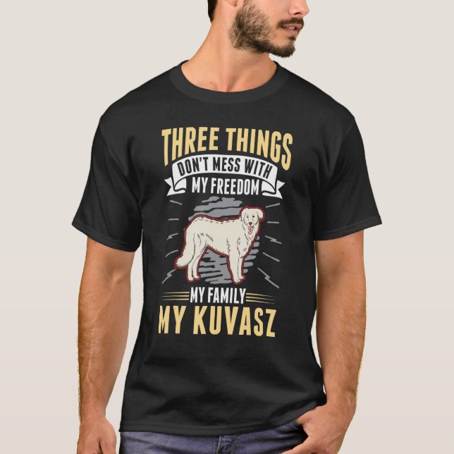 Kuvasz Freedom Family Hungarian Kuvasz T-Shirt (Front)