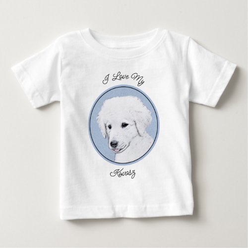 Kuvasz Painting _ Cute Original Dog Art Baby T_Shirt