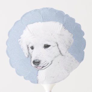 Kuvasz Painting - Cute Original Dog Art Balloon