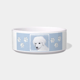 Kuvasz Painting - Cute Original Dog Art Bowl