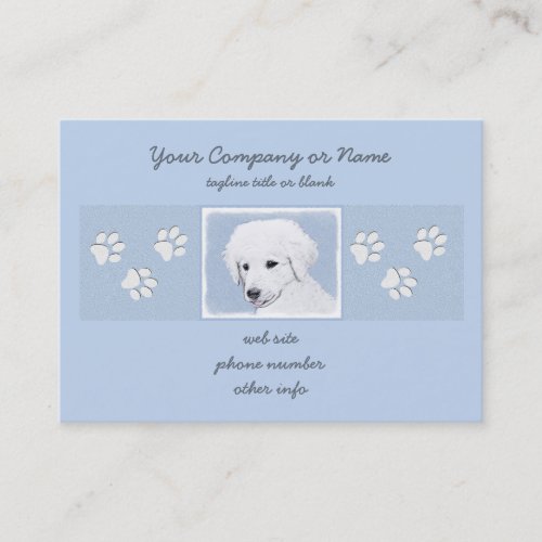 Kuvasz Painting _ Cute Original Dog Art Business Card