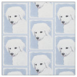 Kuvasz Painting - Cute Original Dog Art Fabric