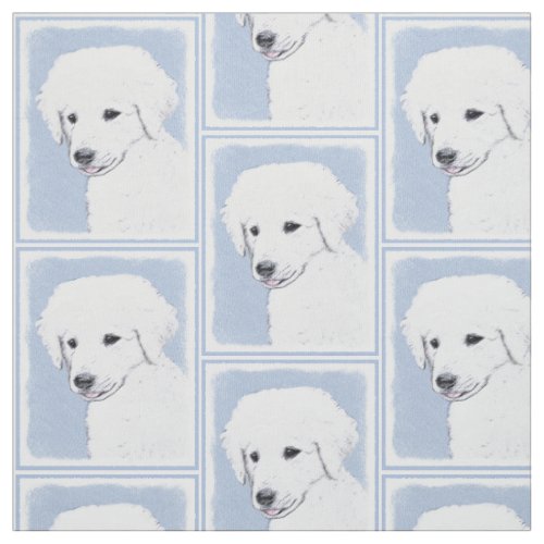 Kuvasz Painting _ Cute Original Dog Art Fabric