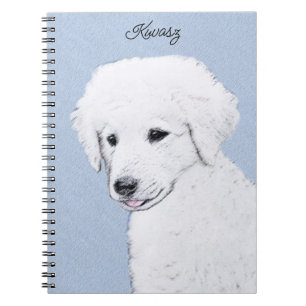 Kuvasz Painting - Cute Original Dog Art Notebook