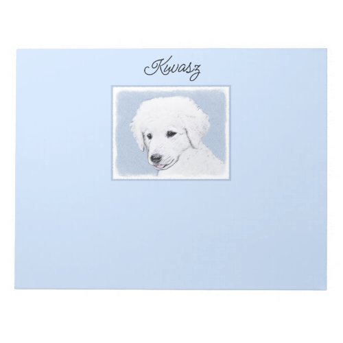 Kuvasz Painting _ Cute Original Dog Art Notepad