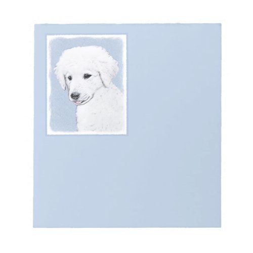 Kuvasz Painting _ Cute Original Dog Art Notepad