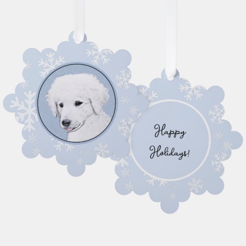 Kuvasz Painting _ Cute Original Dog Art Ornament Card