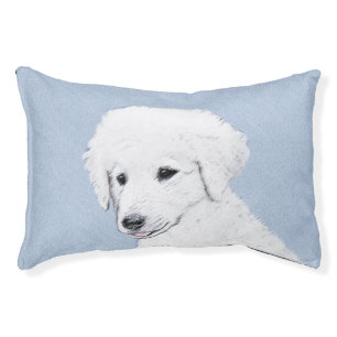 Kuvasz Painting - Cute Original Dog Art Pet Bed