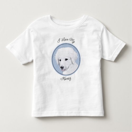 Kuvasz Painting _ Cute Original Dog Art Toddler T_shirt