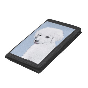 Kuvasz Painting - Cute Original Dog Art Tri-fold Wallet