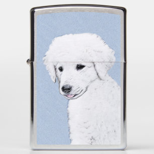 Kuvasz Painting - Cute Original Dog Art Zippo Lighter