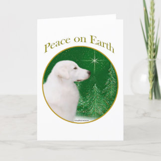 Kuvasz Peace Holiday Card