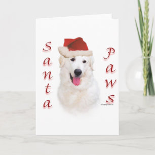Kuvasz Santa Paws Holiday Card