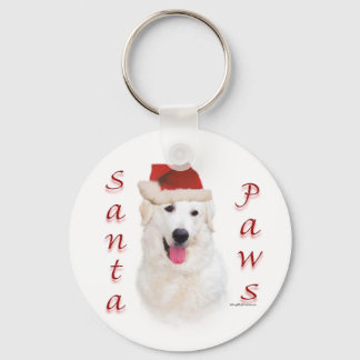 Kuvasz Santa Paws Keychain