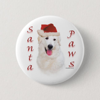 Kuvasz Santa Paws Pinback Button