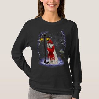 Kuvasz Santa Snow Christmas Light Winter Pajama T-Shirt