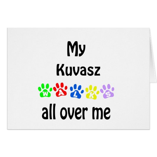 Kuvasz Walks Design Cards (Front Horizontal)