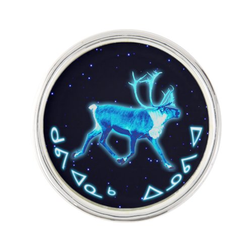 Kuvianak Innovia _ Blue Caribou Reindeer Lapel Pin
