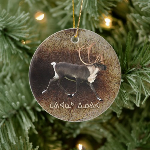 Kuvianak Innovia _ Bull Caribou Reindeer Ceramic Ornament