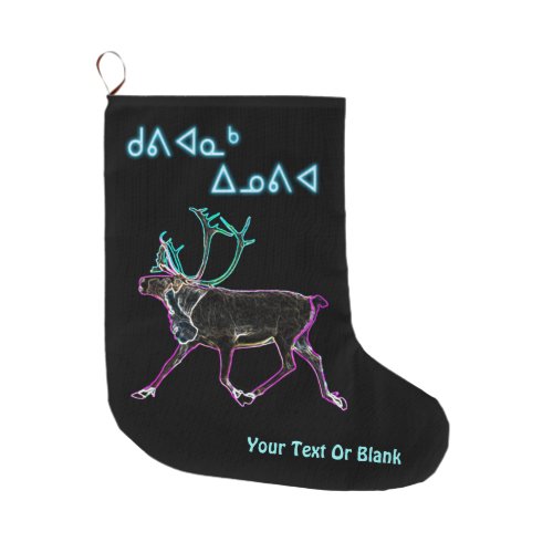 Kuvianak Innovia _ Electric Caribou Large Christmas Stocking