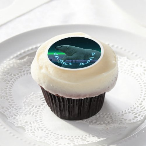 Kuvianak Innovia _ Ice Edge Polar Bear Edible Frosting Rounds