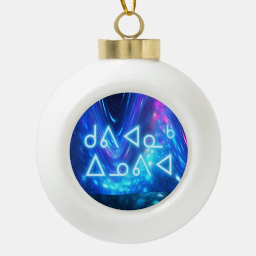 Kuvianak Innovia _ Qaanaaq _ Northern Lights Ceramic Ball Christmas Ornament