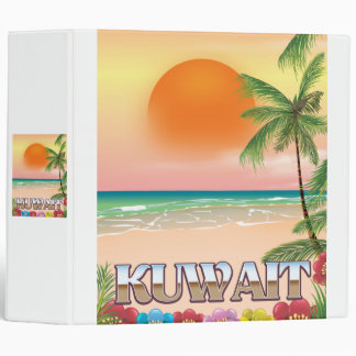 kuwait beach travel poster 3 ring binder