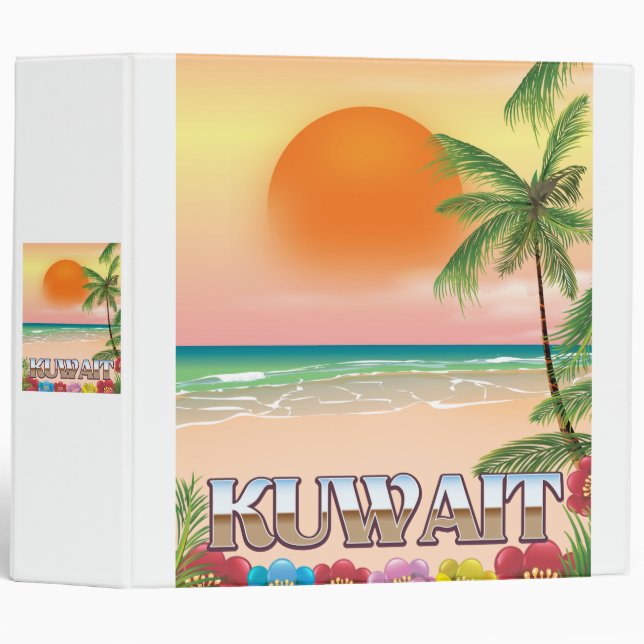 kuwait beach travel poster 3 ring binder (Front/Spine)