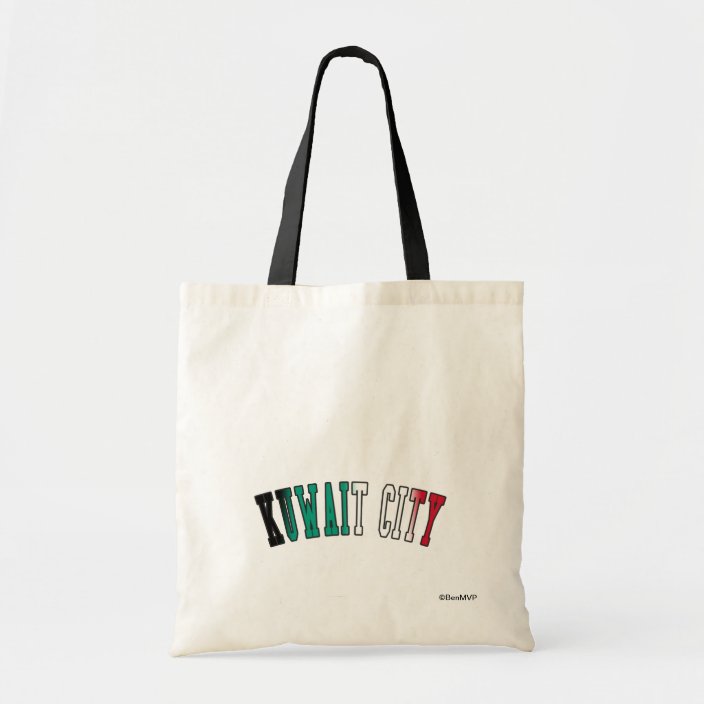 Kuwait City in Kuwait National Flag Colors Tote Bag