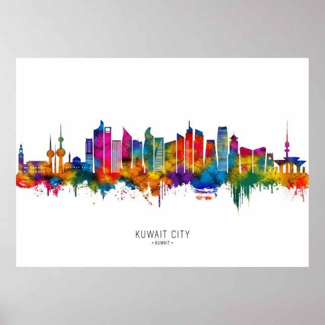 Kuwait City Kuwait Skyline Poster (Front)