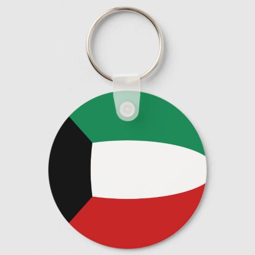 Kuwait Fisheye Flag Keychain